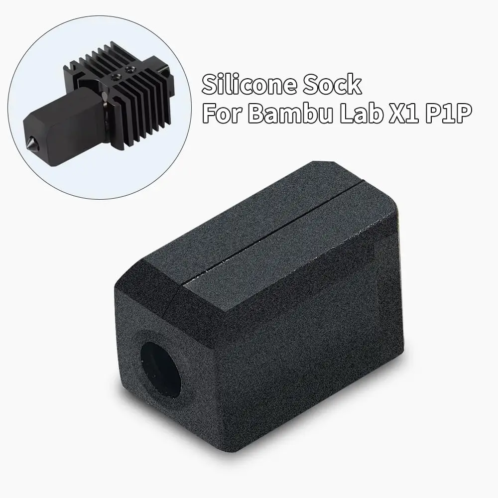4PCS High Precision P1S Heater Block Silicone Covers Fits for Bambu Lab X1, X1C, P1P P1S 3D Printers, High Temperature Resistant