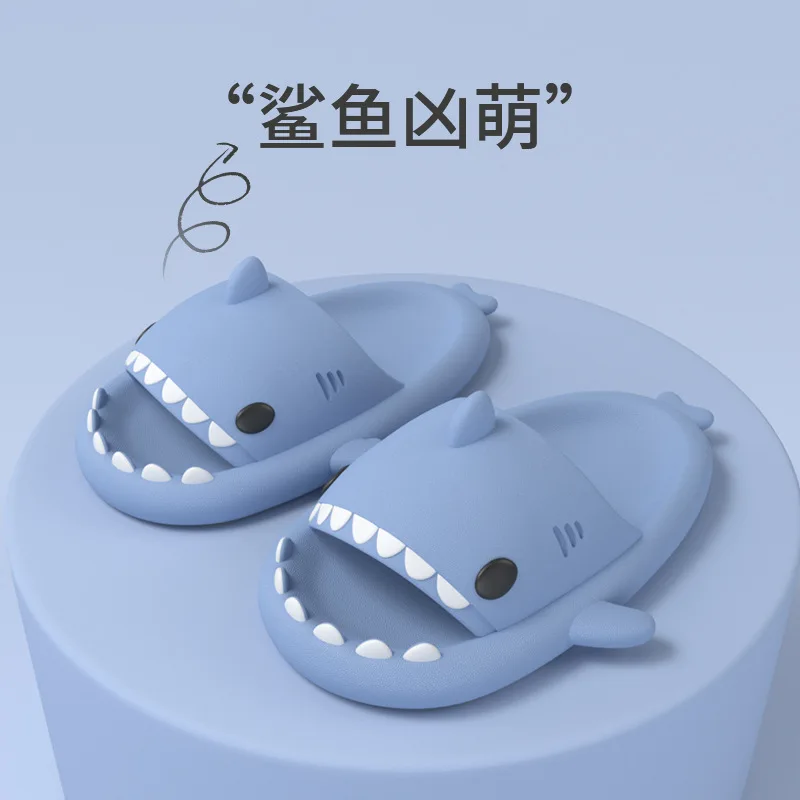 Comwarm Children Shark Slippers Summer Cute Beach Shoes Lightweight Home Fashion Sandals Cartoon Comfort Casual Slides For Kids