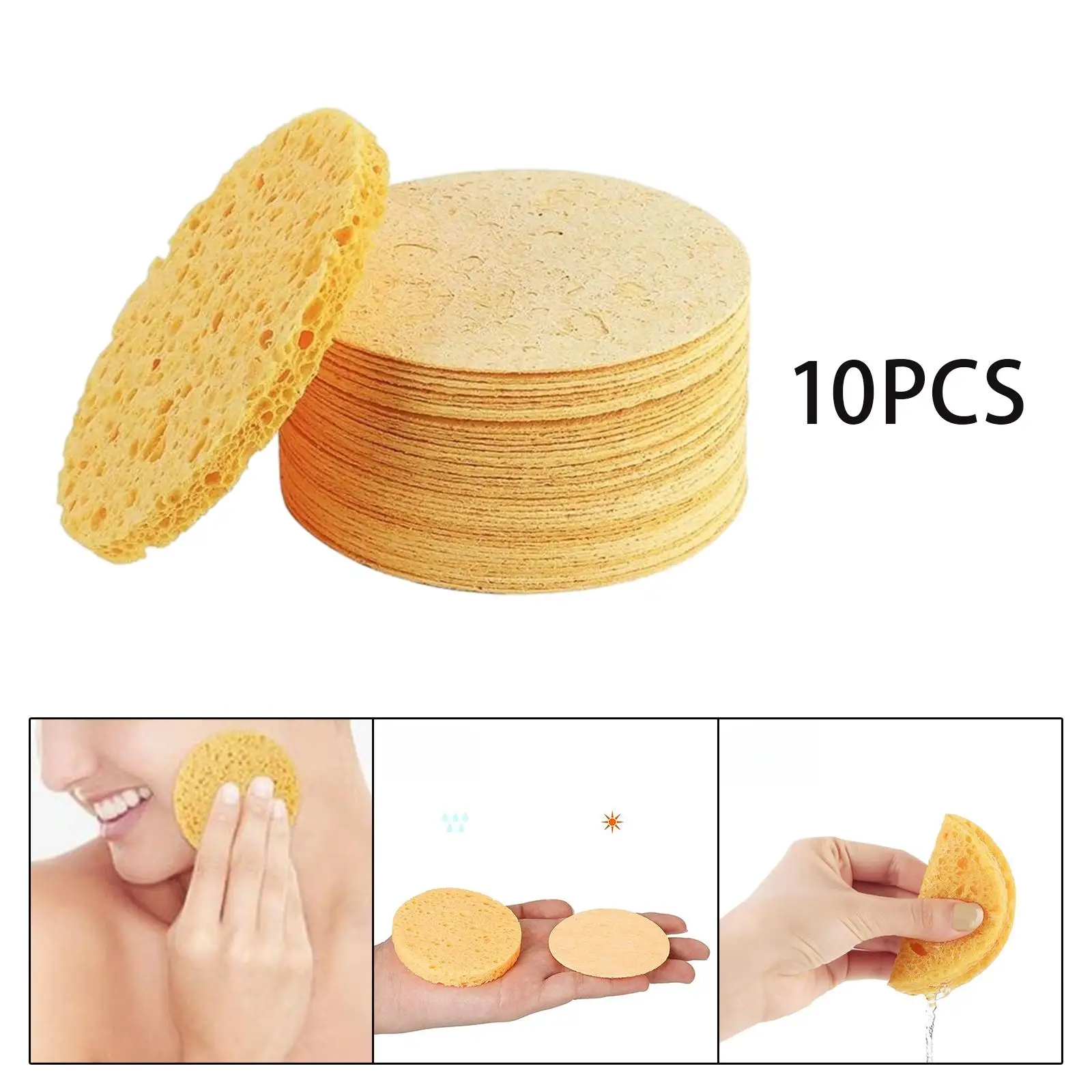 وسادة إسفنجية لتقشير الوجه، مزيل مكياج ناعم ماص للاستعمال مرة واحدة للعناية بالوجه الاحترافية