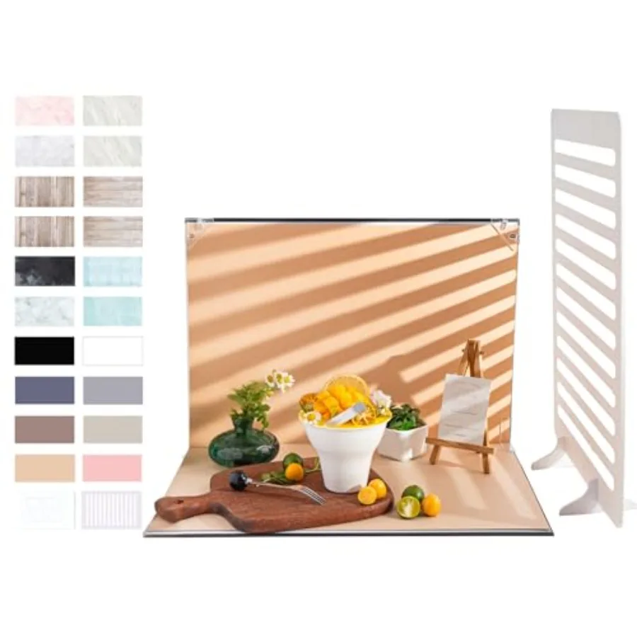 

10Pcs18Patterns Small Product Photography Backdrops Kit for Food Jewelry Mini Items Picture with Shadow Photoshoot Props 16.5X1