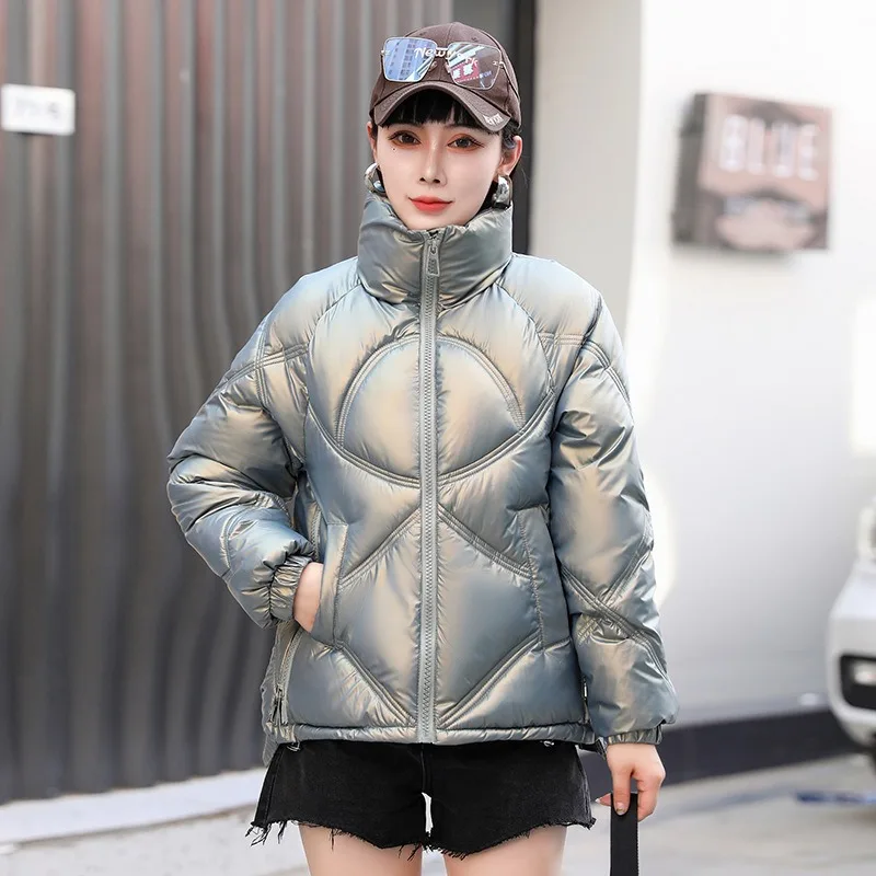 2023 New Women Down Cotton Coat Winter Jacket Short Parkas Loose Thick Outwear Leisure Time Given To Philandering Overcoat
