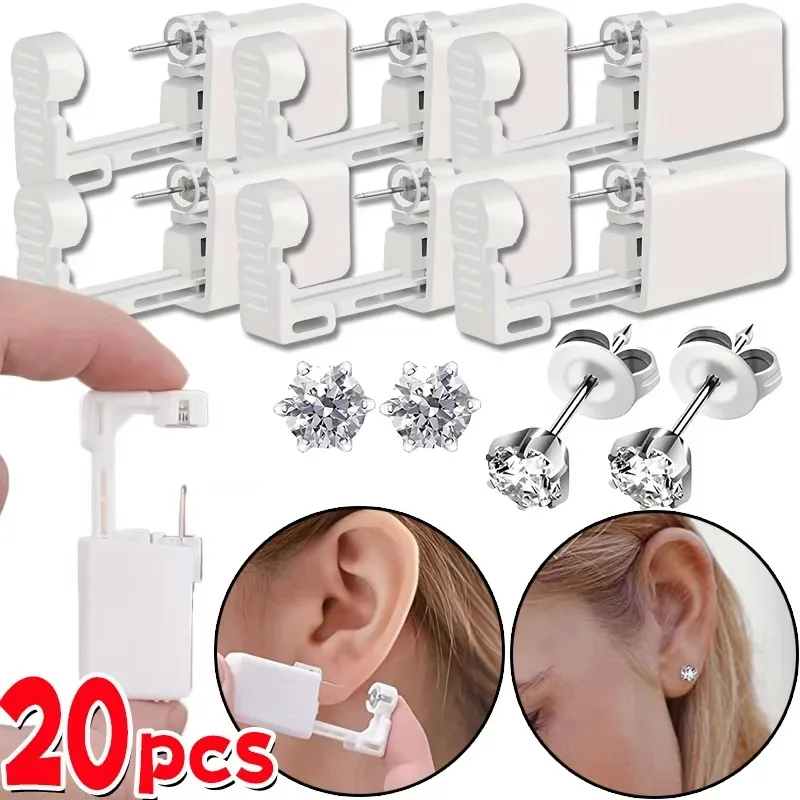 1/3/5/10/20Pcs Ear Piercing Gun Kit Disposable Disinfect Safety Earrin...