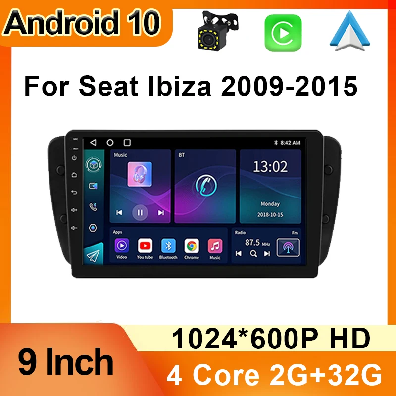 

Android 10 Car Radio Multimedia Video Player For Seat Ibiza 6j 2009 - 2015 MK4 FR DVD Navigation GPS Carplay Auto 4G Wifi 9 Inch