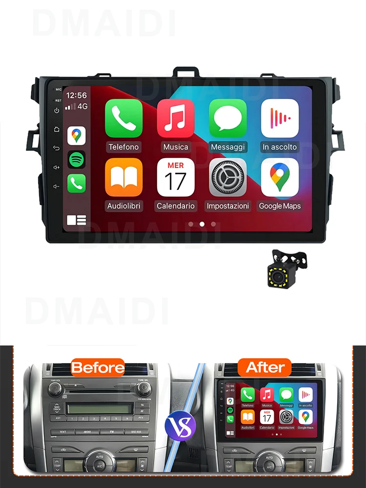 Factory price 4 Core Android 10 Car Radio for Toyota Corolla E140 / 150 2006 2007 2008 2009 2010 2011 2012 2013 Multimedia Video