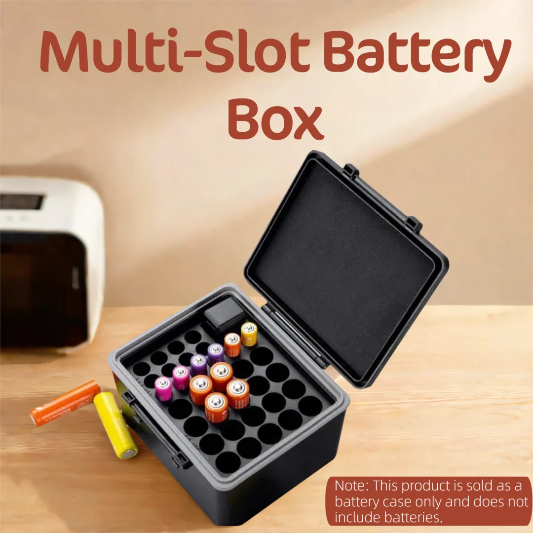 

Portable Battery Case With Battery Tester For AAAAA Batteries Weterproof High-impact ABS Hard Shell Power Bank For Battery 18650