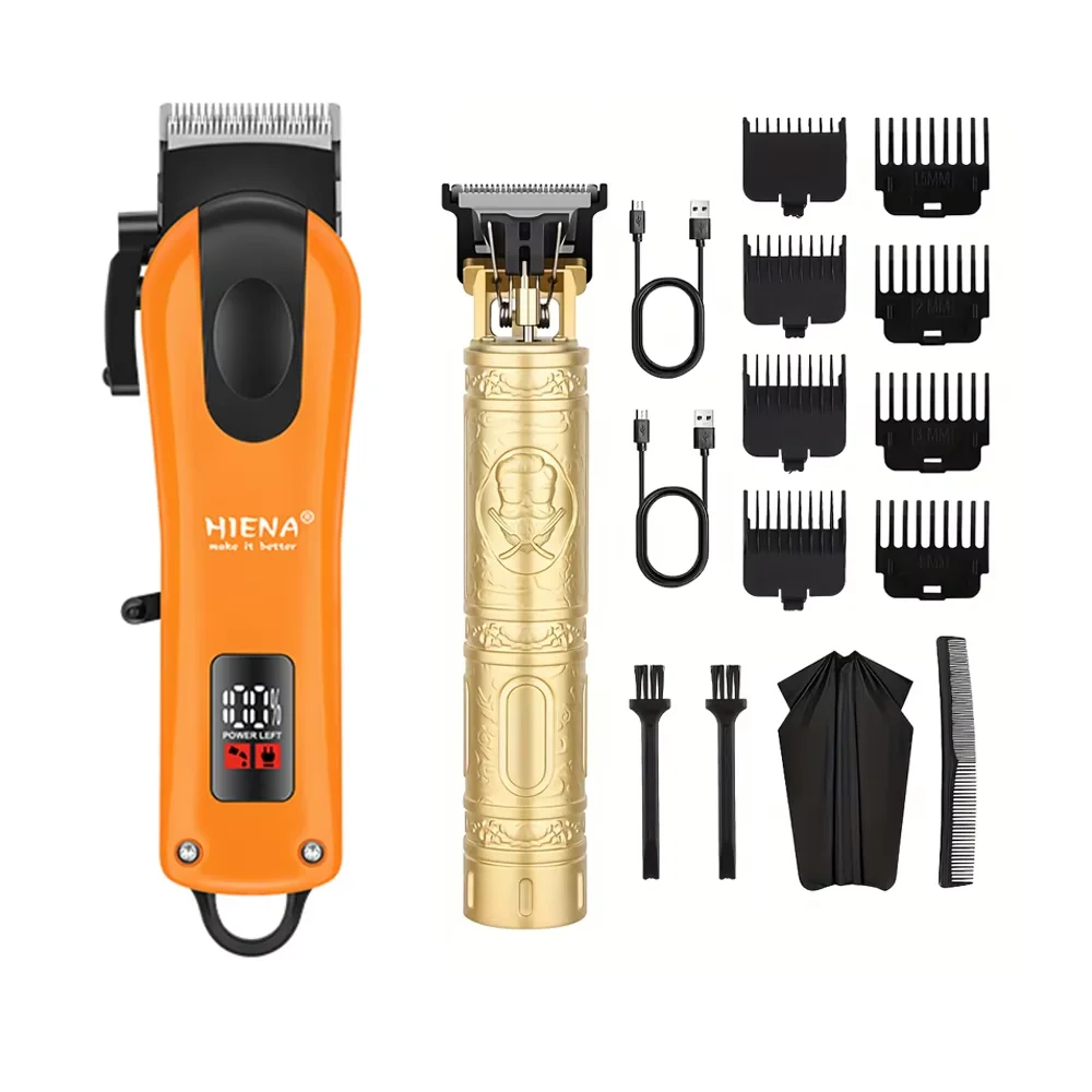 

Professional Hair Clipper Set Men's Electric Trimmer USB Rechargeable Hair Clipper Wet & Dry Hair Clipper