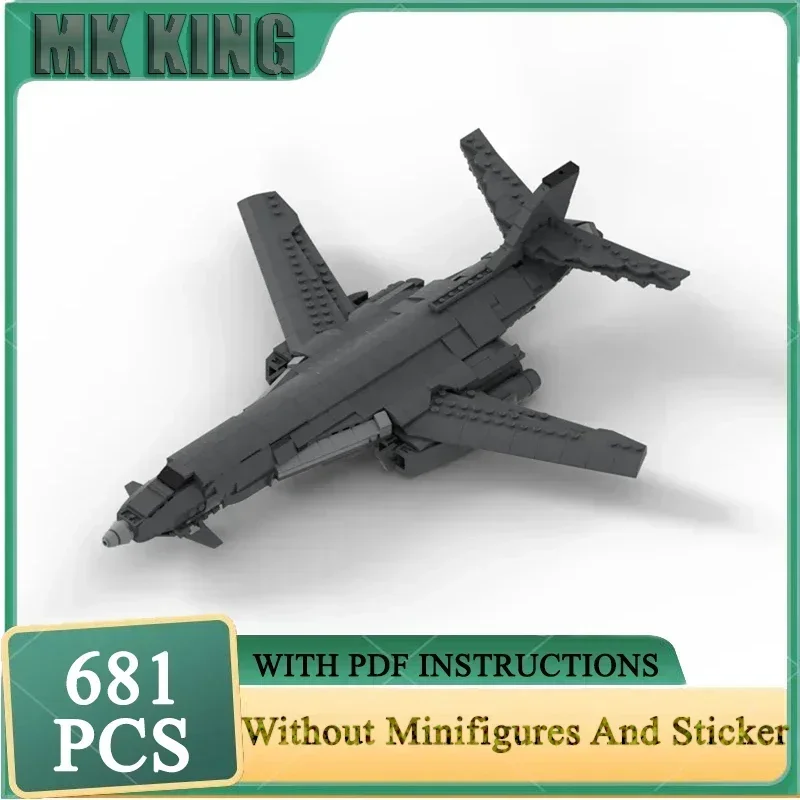 

Военный истребитель серии Moc, строительные блоки B1, модель Lancer Bomber, технологические кирпичи, сделай сам, сборка, самолет, игрушка, подарок