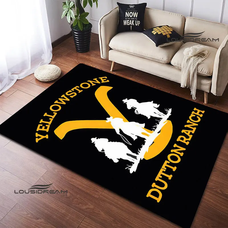 Movie Yellowstone Logo Printed Carpet bedroom decor carpets for living room area rug play mats Outdoor rug