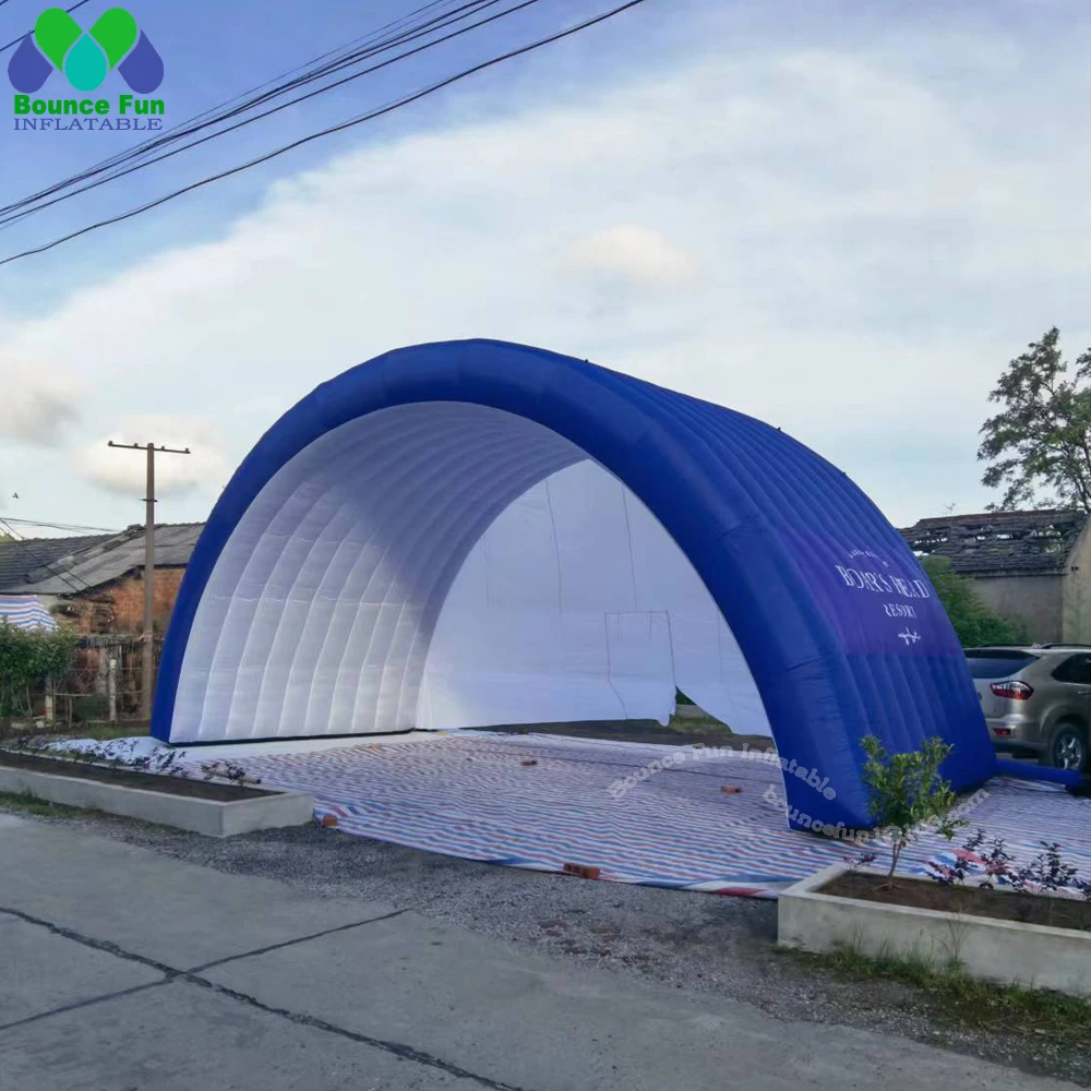 New Blue Outdoor Inflatable Stage Cover Portable Customized Stage Roof Concert Event Tent With Logo Printing For Advertising