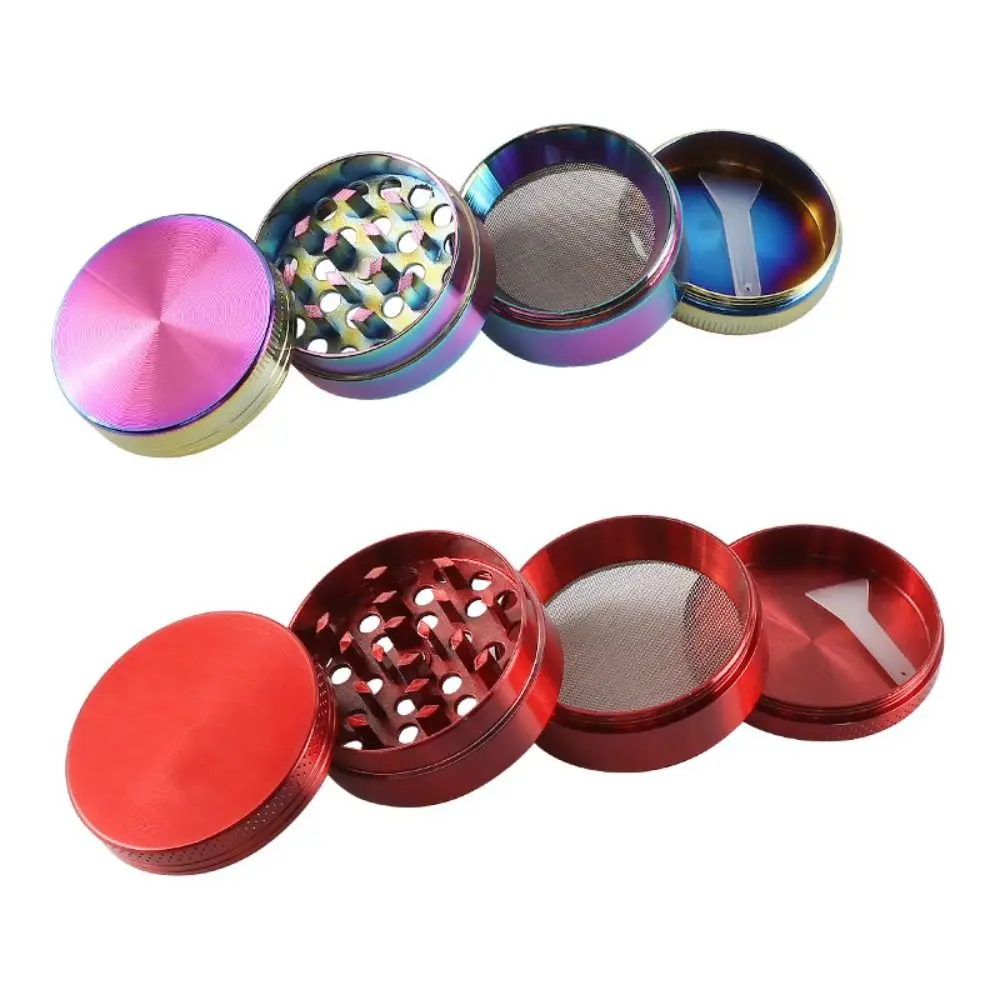 Zinc Alloy 4-Layer Grinder Non-Stick Coated Pollen Scraper Portable Grinder 40mm Size Spice Crusher Rolling Accessories