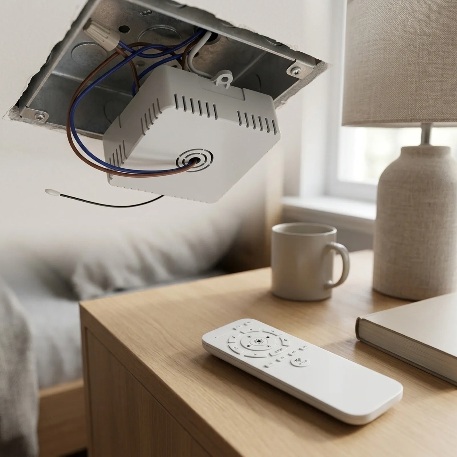 Home Use Living Room Fan Light Controller Consistent Fan Operation Convenient Remote Control For Household Power Supplies