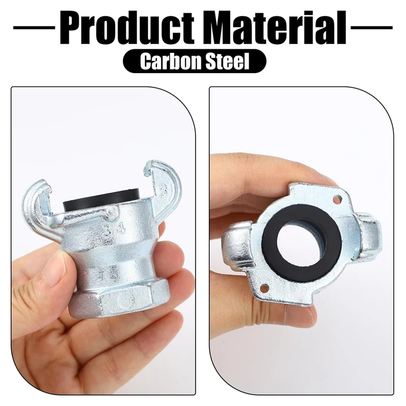 

4 комплекта NPT железного воздушного шланга с 2 наконечниками, универсальная муфта Chicago, фитинг для внутреннего и наружного конца (3/4 дюйма, внутренний конец), прочный