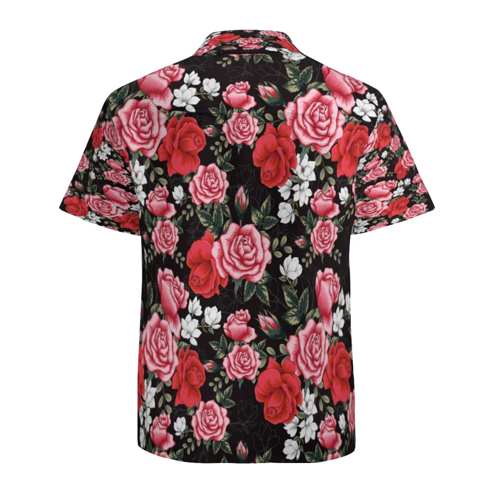 Men's Hawaiian Shirt Short Sleeve Casual Button Down Floral Printed Beach Shirts with Pocket Quick Dry Breathable