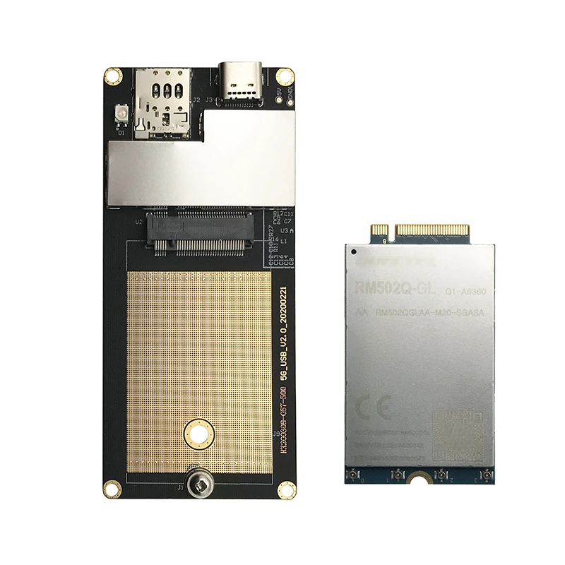 

Модуль Quectel RM502Q-GL 5G NR M.2 под-6 ГГц MIMO 4x4 DL поддерживает NSA и SA RM502QGLAA-M20-SGASA с антенной адаптера USB 5G