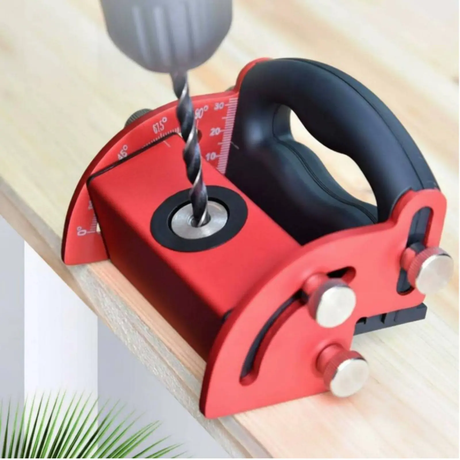Oblique Hole Jig Portable Angled Drilling Guide Angle Drill Guide Easy to Use Wood Drill Template Metal Body for Home Workshop