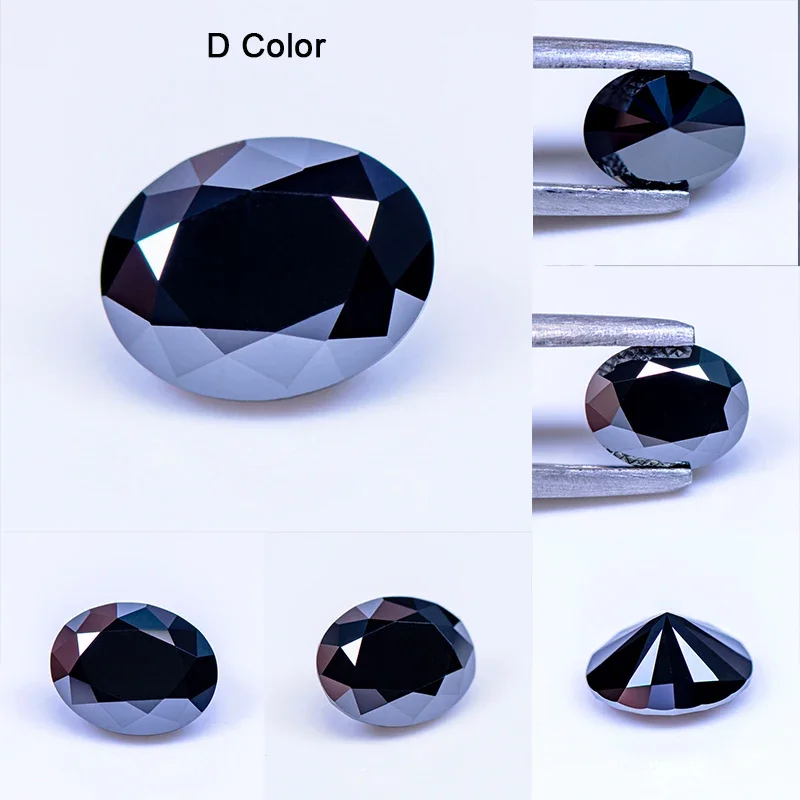 Moissanite Loose Stone VVS1 Oval Cut Multiple Colors Pass Diamond Tester Gemstone for DIY Jewelry Making with Certificate