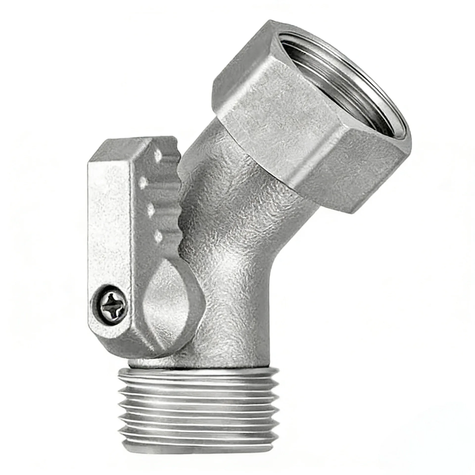 5 Pcs Heavy Duty 304 Stainless Steel 45 Degree Elbow with Water Stop Adapter 3/4 Inch GHT Import and Export for RV
