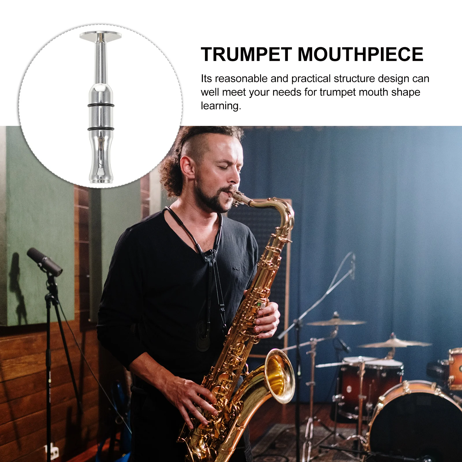 

Trumpet Practice Mouthpiece Brass Lip For Mouth Shape Training Small Trumpet Accessory Gift Instrument Part
