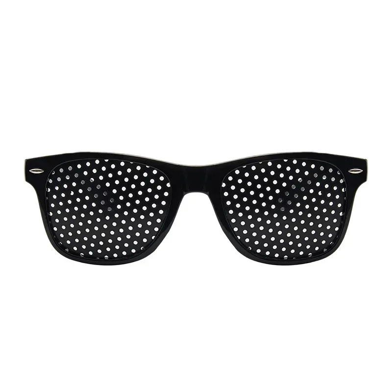 Black Anti-myopia Astigmatism Glasses with Holes for Men Women Vision Correction Fatigue Pin Hole Eyeglasses Eyesight Eyewears
