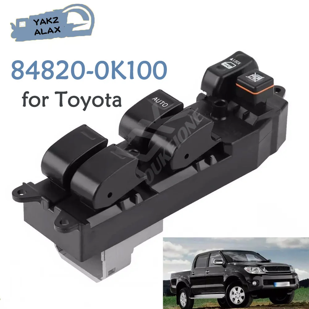 84820-0K100 Window Control Switch for 2004-2015 Toyota Fortuner Hilux Electric Master Power Glass Lifer Button Car Accessories