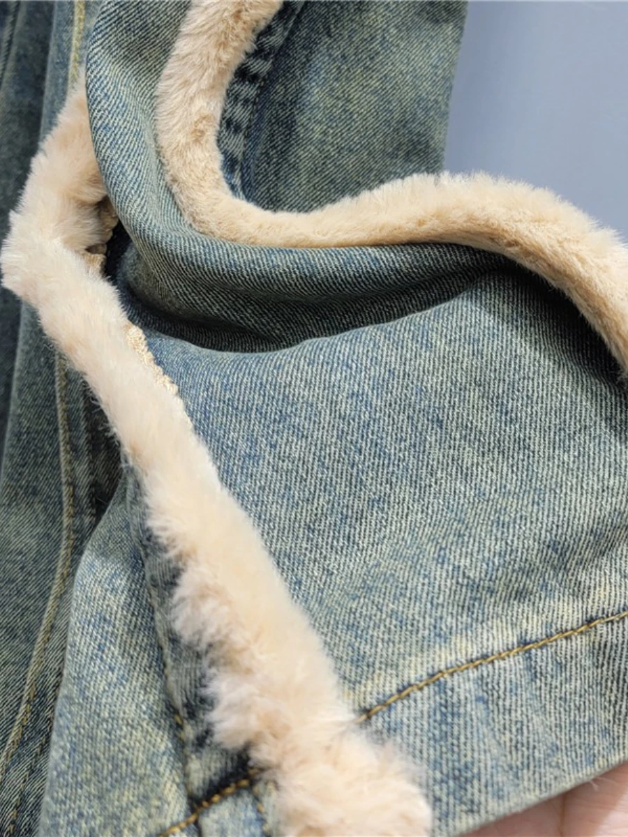 GALCAUR Solid Spliced Raw Edge Chic Trousers Female High Waist Loose American Retro Women's Wide Leg Pants Autumn Fashion New