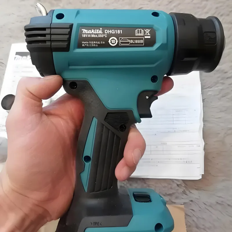 

DHG181 Makita 18V Cordless Heat Gun Handheld Hot Air Soldering Gun with LED Display 550°C Temperature Control Thermal Blower