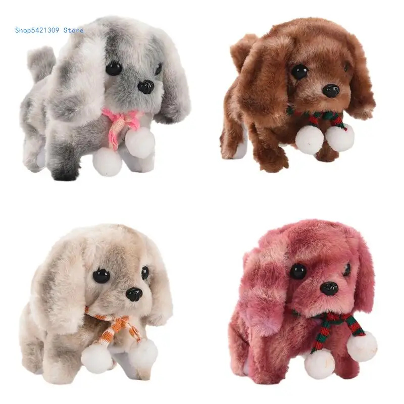 

85WA Plush Animal Toy Barking Walking Electric Dog Stuffed Toy for Kids
