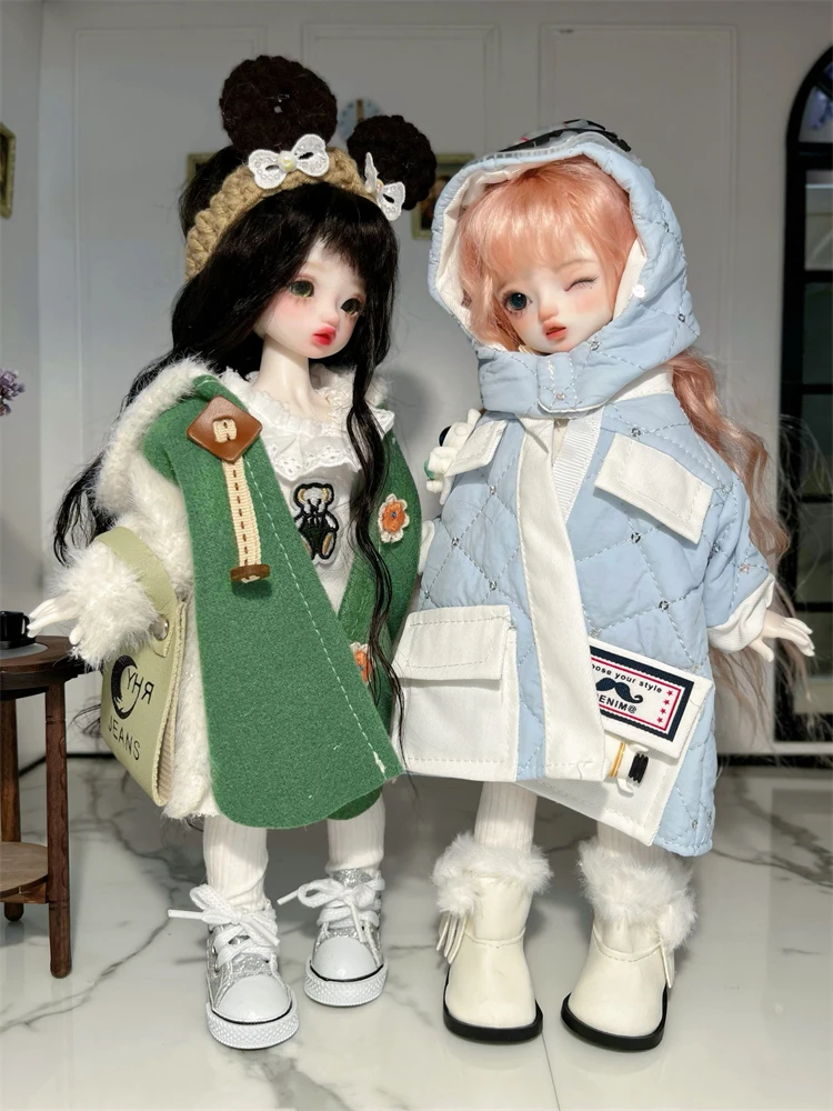 

BJD doll clothes for 1/6 size YOSD cute lamb fleece doll clothes set Bjd Doll Clothes 1/6 doll accessories (7 points)