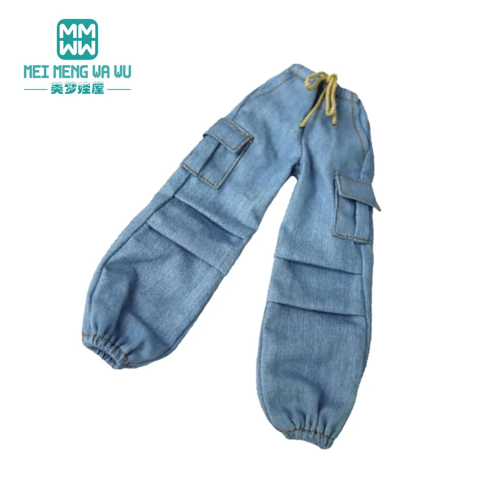

Fits 28cm Blyth azaon OB22 OB24 Fashion Denim cargo pants pink, black, khaki Toys Gift