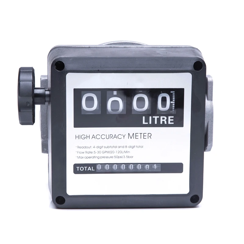 4-digit   Mechanical  Flow Meter   Diesels KeroseneS Fuel Flow Meter for Dispenser Petrol Station