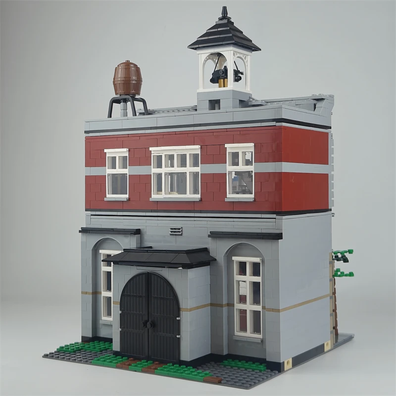 

Creative Fire Station House Model Classic Street View Architecture Toys Building Blocks High Quality Bricks 10197 Christmas Gift