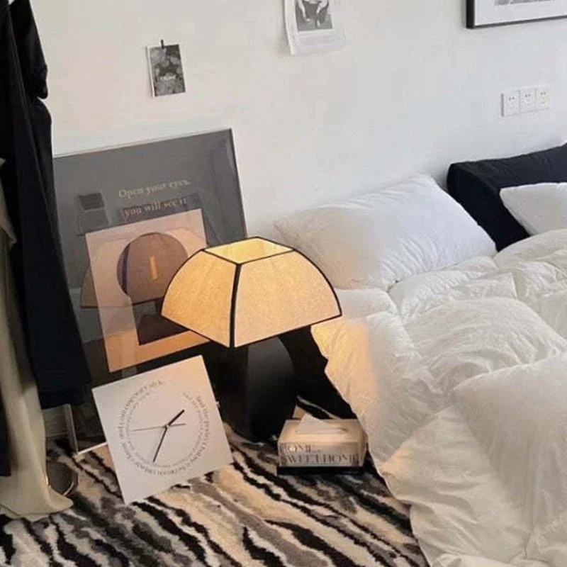 Vintage Table Lamp Medieval Fabric Living Room Bedroom Lamps Simple Large Retro Office  Study-room Desk Light Home Decoration image 4
