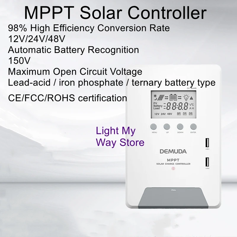 

MPPT solar controller photovoltaic charging 12V/24V/30A 40A 60A household intelligent charger power generation system