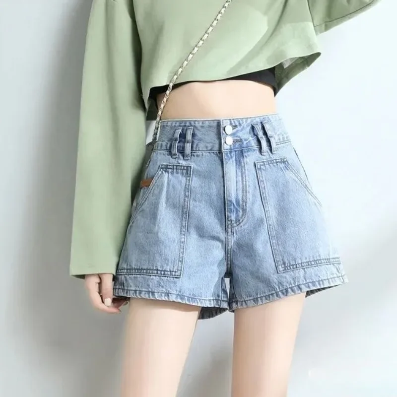 Koreanische Art hohe Taille kurze Jeans hose Frau neu in Jeans shorts für Frauen billig bieten original heiße jugendliche Outfits Design