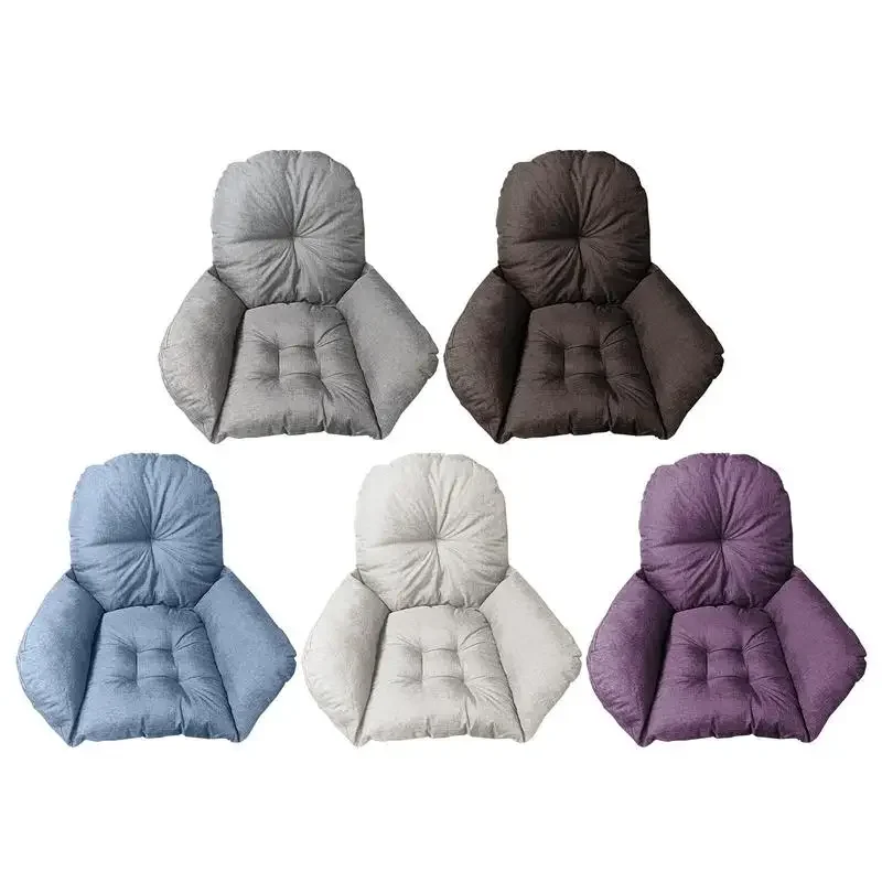 

Comfortable Thickened Egg Chair Cushion Seat Pad Patio Chair Cushion Washable Porch Swing Cushions With Armrest & Back Support