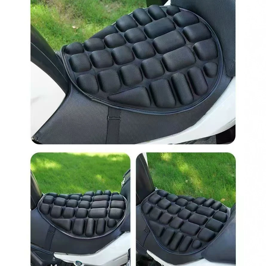 Motorcycle Shock-Absorbing Seat Cushion, Two Design Options, Comfortable Motorcycle Seat Cover for Prolonged Sitting image 5