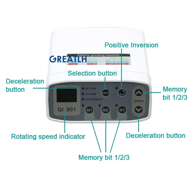 Dental Brushless Led Micro Motor Electric Micromotor for 1:5 1:1 16:1 Contra Angle Low Speed Handpiece Dentistry Tool