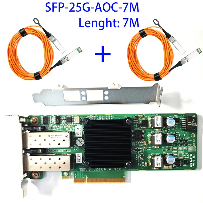 MCX4121A-ACAT CX4121 CX4111A Mellanox ConnextX-4 25Gigabit Ethernet-kaart PCI-E 3.0 NIC met 25G transceivermodule