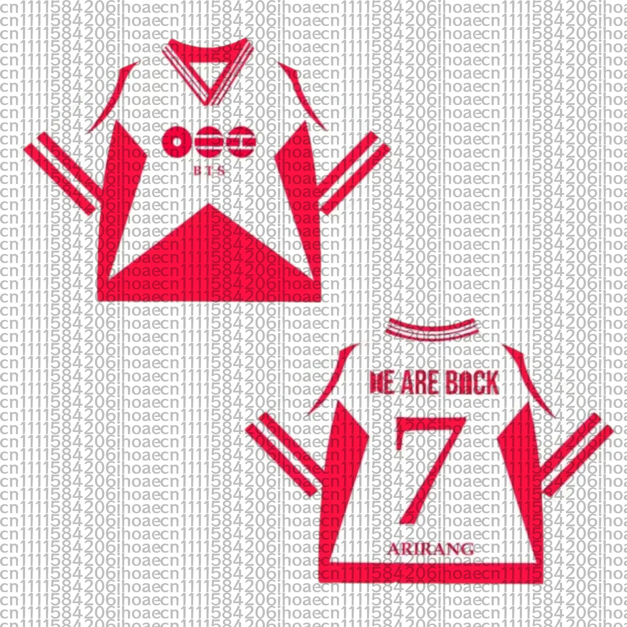 BTS What Is Yourlove Song Arirang World Tour Concert 3D Unisex Jersey, Kpop Y2k Breathable  Adult and Child V-neck Red Shirt