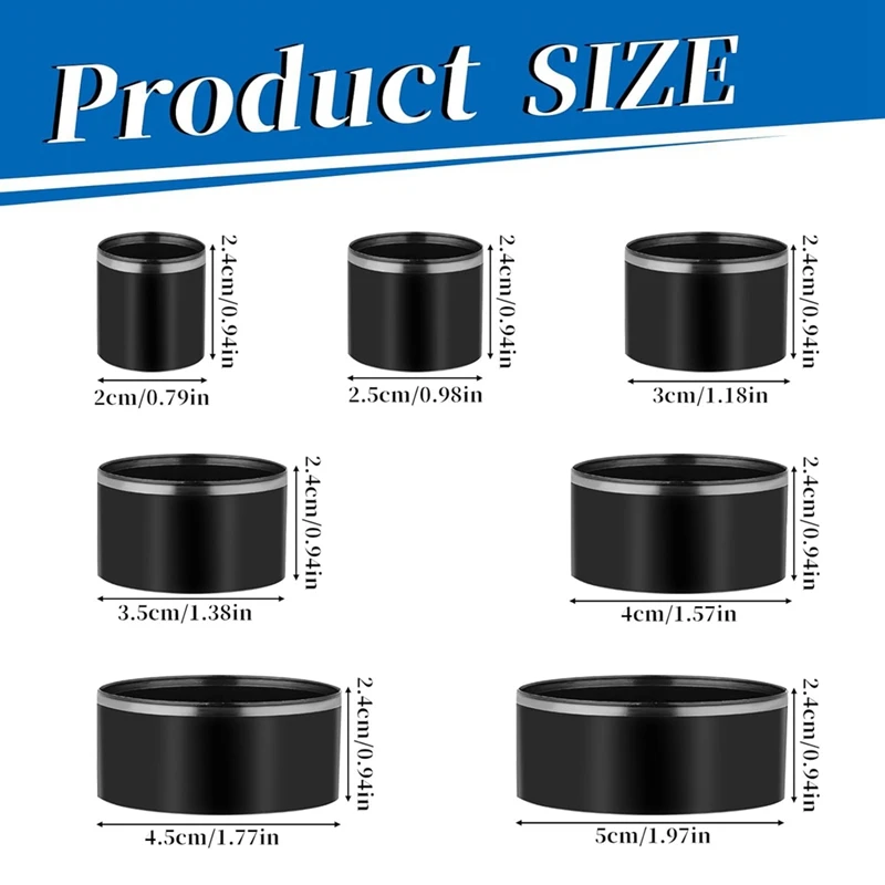 

A46T 7 Sizes Hole Punch Set Leather Circle Cutter Tool Set Round Hole Punch 20mm - 50mm Hollow Punch Cutter Tool Set