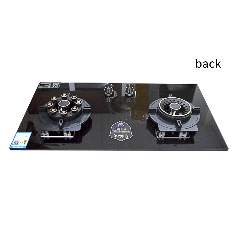 Folding Gas Stove Household Energy-saving Fire Stove Natural / Liquefied Gas Stove Tempered Glass Panel Double-hole Stove