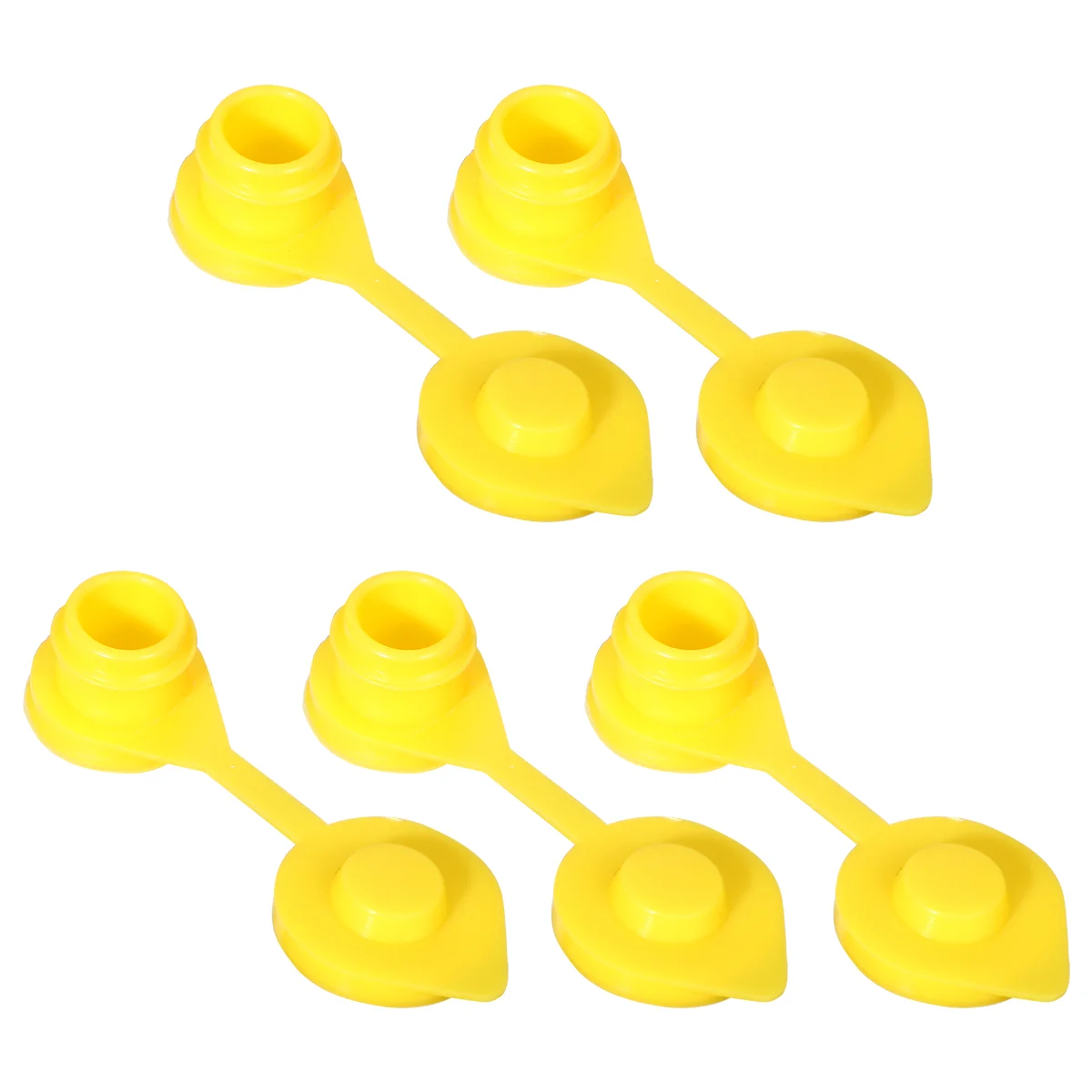 10 Pcs Vent Cover Cap Replacement Yellow Spout Plastic Gasket Parts Lubricating