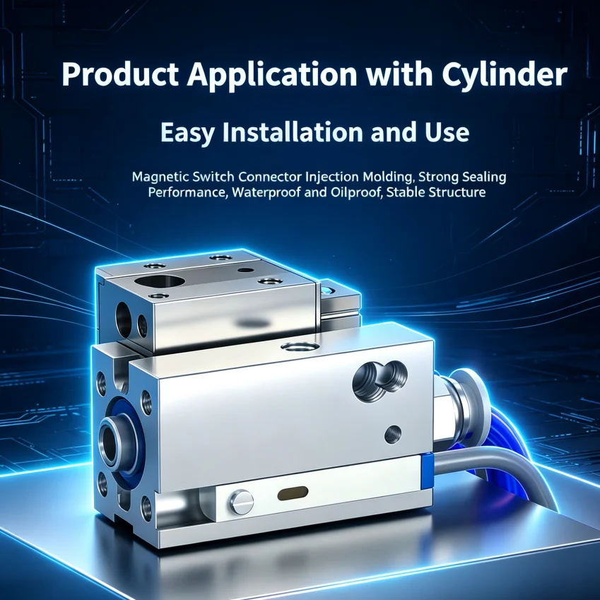 Pneumatic Cylinder Position Switch, Thick PU Outer, 95% Toughness, Screw or Slot Mount, OEM Compatible