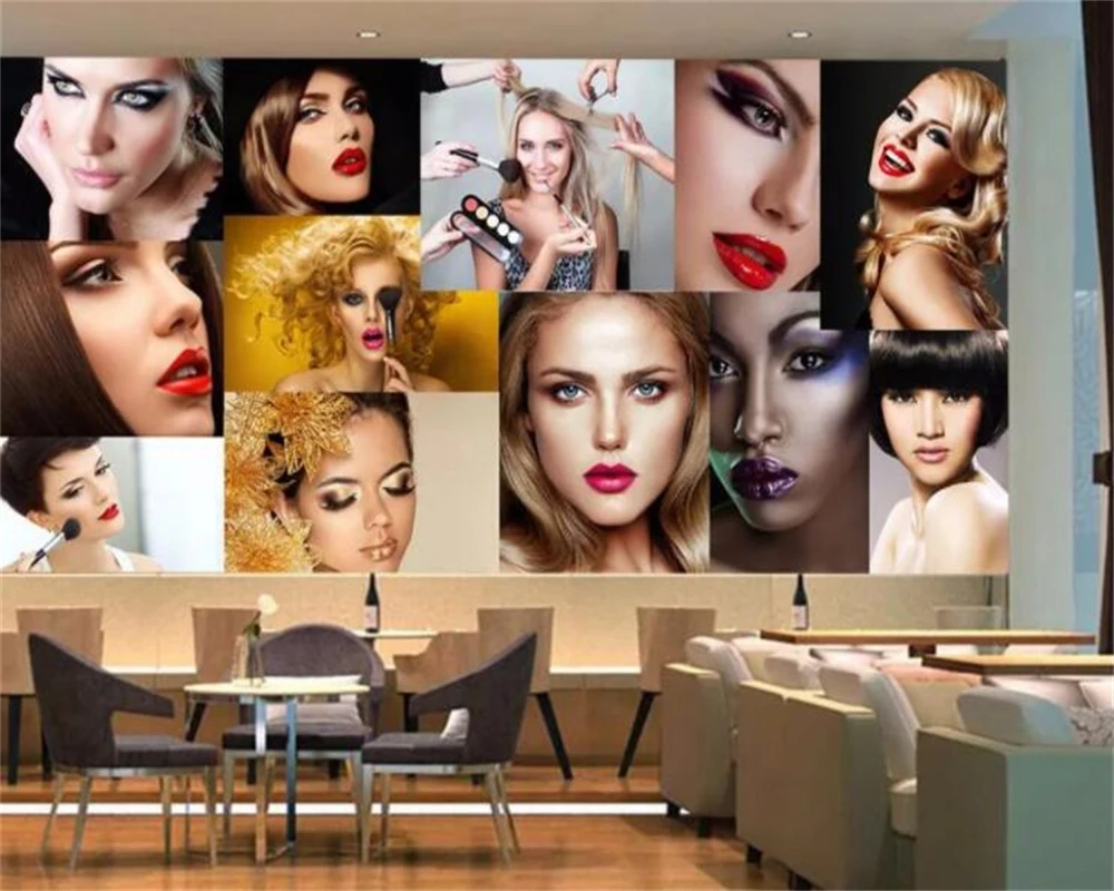 beibehang wall paper Customized retro makeup work equipment  living room bedroom beauty salon decoration painting wallpaper