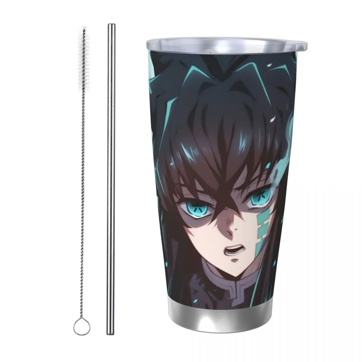 Muichiro Tokito Demon Slayer 20oz Cup Large Capacity Car Mug Leak-proof Juice Coffee Cup Food Grade