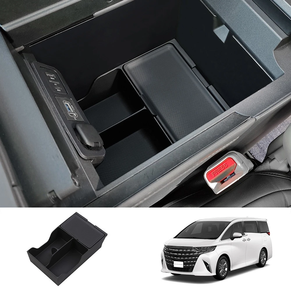 

Center Console Armrest Silicone Storag Box Central Control Organizer Container For Toyota Alphard Vellfire 40 Series 2023 2024