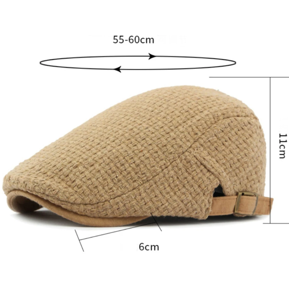 

MZ4317 Berets Autumn Winter Men Women Hat Vintage Artist Painter Knitted Beret Hat Male Female Ivy Flat Cap Adjustable Beret Cap