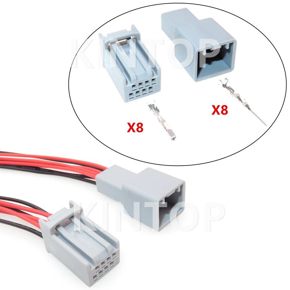 1 Set 8 Pins Miniature Auto Low Current Unsealed Socket AC Assembly MX34008SF1 Car Male Female Docking Electric Wire Connector