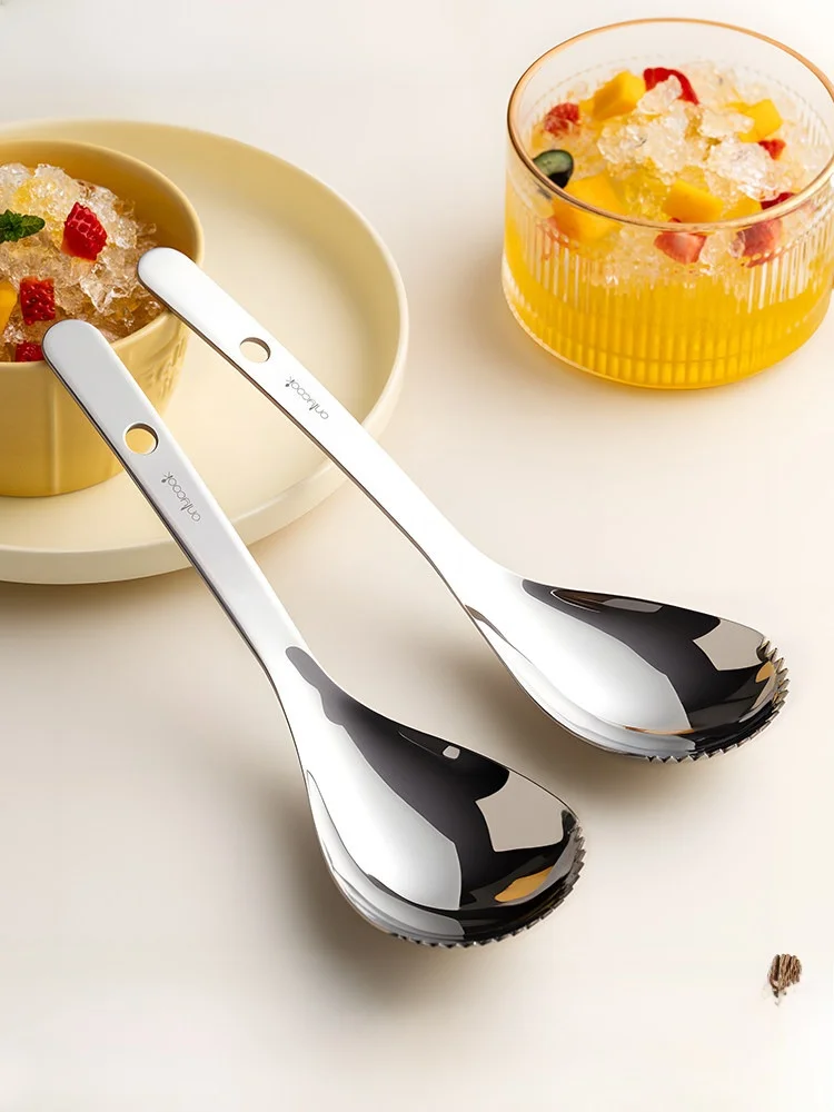 

Onlycook Manual Stainl Steel Ice aver Large Spoon for Home Use Crued Ice Scraper Perfect for Derts And Beverages
