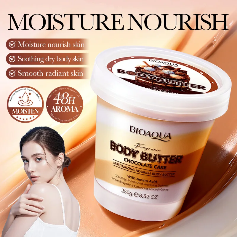 

Молочко для тела с ароматом шоколадного кекса, увлажняющее и питающее женскую кожу, снимает сухость и зуд, с длительным ароматом.